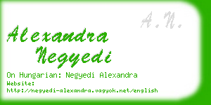 alexandra negyedi business card